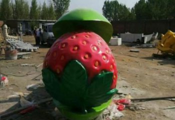 田間草莓雕塑 彩繪仿真雕塑 園林?jǐn)[件