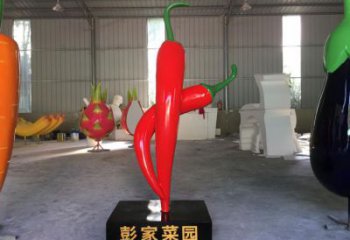 創(chuàng)意辣椒雕塑 步行街店門(mén)口雕塑 蔬菜小品