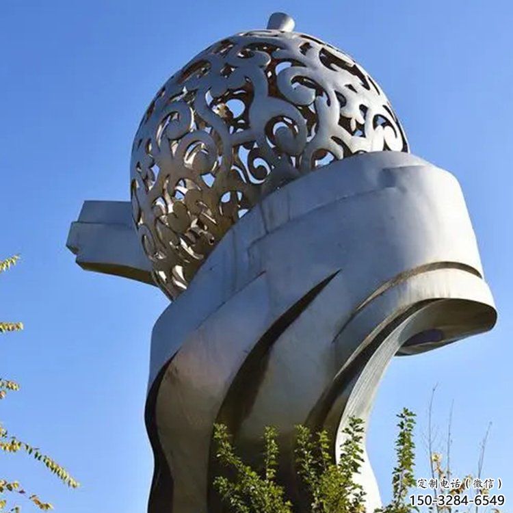 鏤空雪梨雕塑 廣場水果雕塑 門口小品 鏤空雪梨雕塑 廣場水果雕塑 門口小品