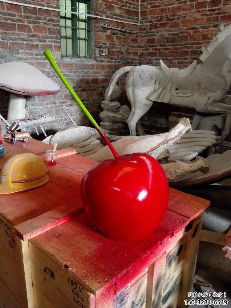 現代櫻桃雕塑 大型別墅區擺件 博物館雕塑 現代櫻桃雕塑 大型別墅區擺件 博物館雕塑