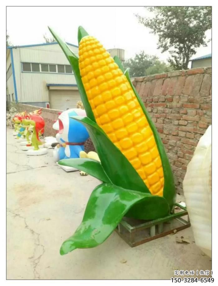 創意玉米雕塑 步行街店門口雕塑 農作物小品 創意玉米雕塑 步行街店門口雕塑 農作物小品
