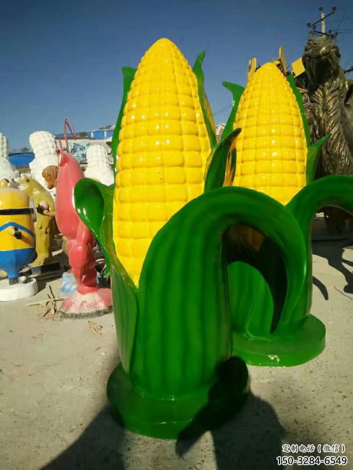 大型玉米雕塑 歐式步行街擺件 彩繪雕塑 大型玉米雕塑 歐式步行街擺件 彩繪雕塑