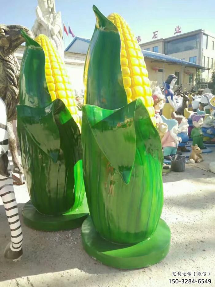 仿真玉米雕塑 店門口園林雕塑 農作物小品 仿真玉米雕塑 店門口園林雕塑 農作物小品