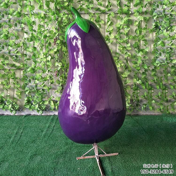 彩繪茄子雕塑 大型城市雕塑 商業街擺件 彩繪茄子雕塑 大型城市雕塑 商業街擺件