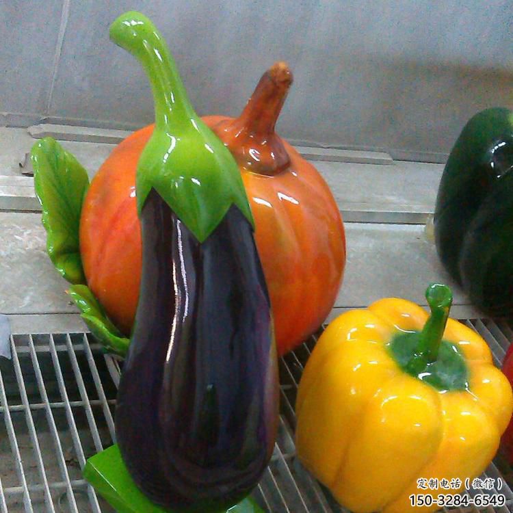 店門口茄子雕塑 創意景觀雕塑 仿真擺件 店門口茄子雕塑 創意景觀雕塑 仿真擺件