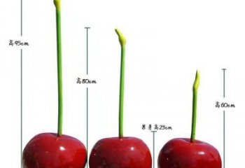 鋼管櫻桃雕塑 異形水果雕塑 農村雕塑