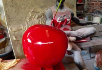 烤漆櫻桃雕塑 鋼管景觀水果雕塑 室內雕塑