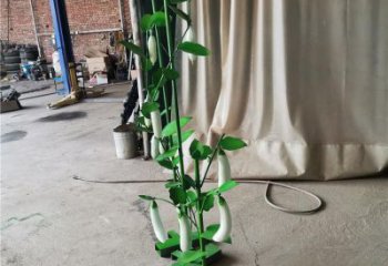 庭院茄子雕塑 城市古銅色雕塑 水果小品