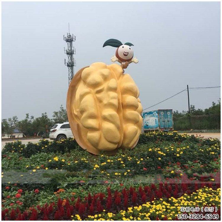 仿真核桃雕塑 店門口園林雕塑 水果小品 仿真核桃雕塑 店門口園林雕塑 水果小品