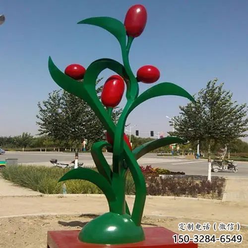 彩繪紅棗雕塑 仿真雕塑 步行街擺件 彩繪紅棗雕塑 仿真雕塑 步行街擺件
