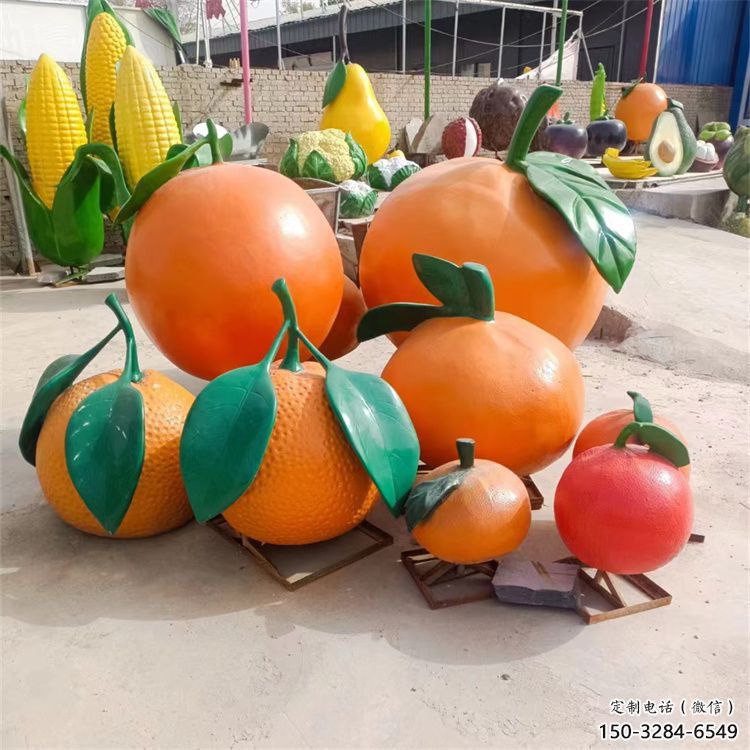 檸檬雕塑，水果仿真擺件，公園廣場雕塑 (10)
