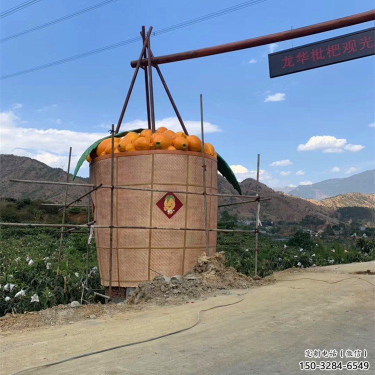 酒店枇杷雕塑 庭院仿真雕塑 彩繪小品 酒店枇杷雕塑 庭院仿真雕塑 彩繪小品