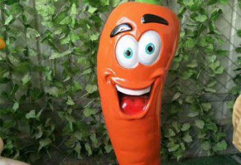 噴漆胡蘿卜雕塑 中式村口蔬菜雕塑 草地雕塑