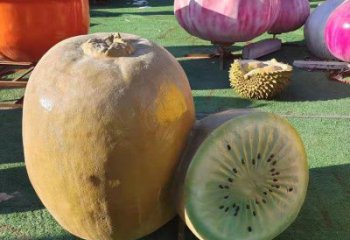 大門(mén)口獼猴桃雕塑 發(fā)光公園水果雕塑 仿真雕塑