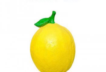 商業(yè)街檸檬雕塑 烤漆水果雕塑 彩繪雕塑