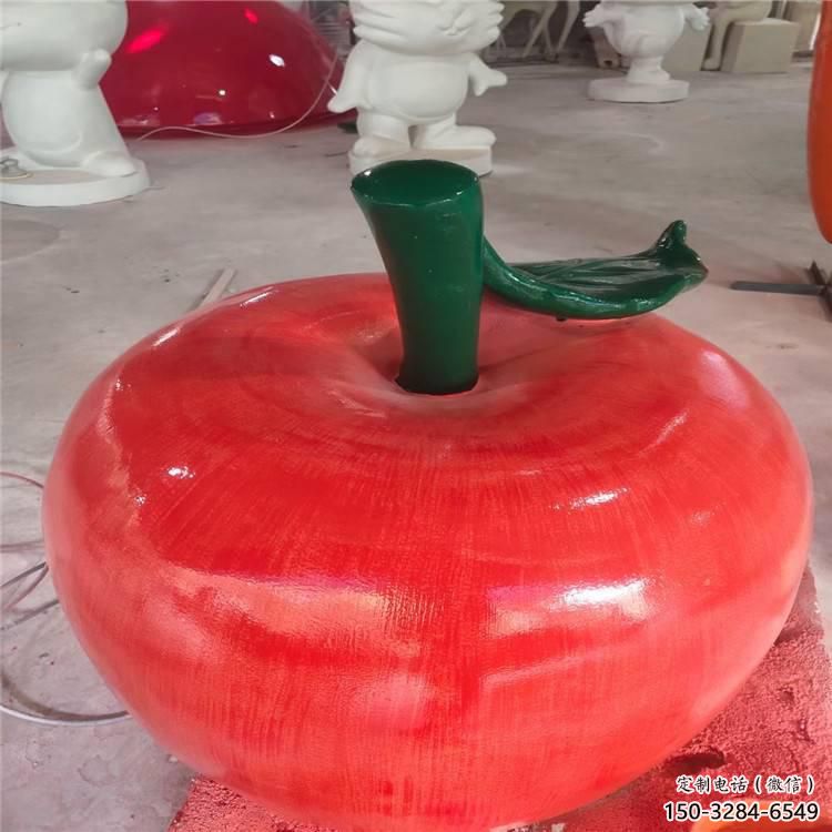 公園番茄雕塑 酒店門口雕塑 彩繪擺件 公園番茄雕塑 酒店門口雕塑 彩繪擺件