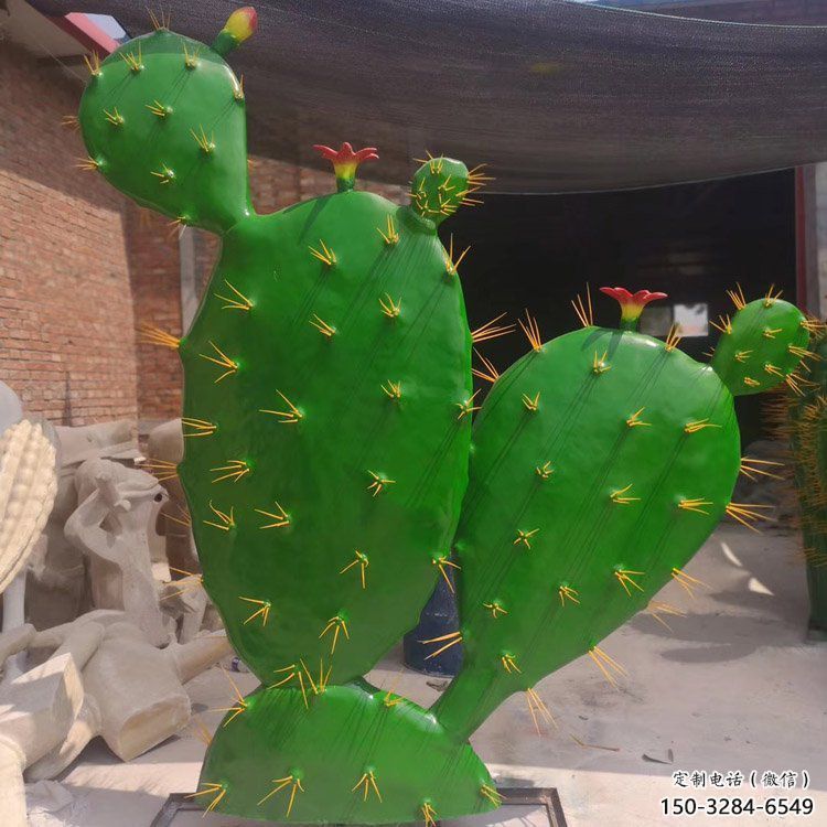 大型仙人掌雕塑 步行街花卉雕塑 仿真擺件 大型仙人掌雕塑 步行街花卉雕塑 仿真擺件