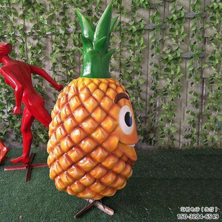 城市菠蘿雕塑 風景區彩繪雕塑 抽象擺件