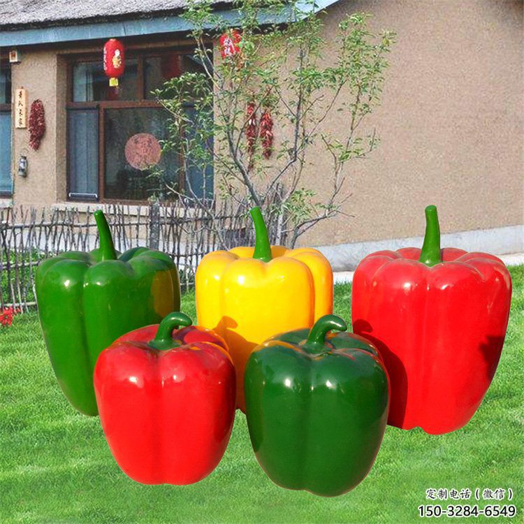 城市青椒雕塑 風景區彩繪雕塑 抽象擺件 城市青椒雕塑 風景區彩繪雕塑 抽象擺件
