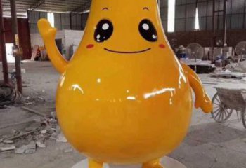 步行街柚子雕塑 游樂場果蔬雕塑 鑄造水果雕塑