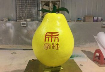 草地柚子雕塑 現代校園果蔬雕塑 大型水果雕塑