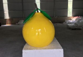 房地產(chǎn)柚子雕塑 現(xiàn)代景觀水果雕塑 幾何果蔬雕塑