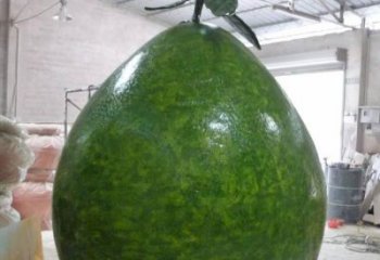 街道柚子雕塑 現代景觀水果雕塑 彩繪果蔬雕塑