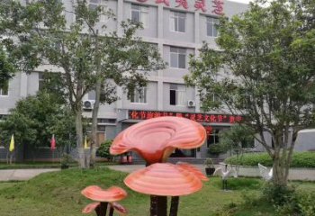 街道靈芝雕塑生產(chǎn)商 現(xiàn)代景觀植物雕塑 彩繪果蔬雕塑