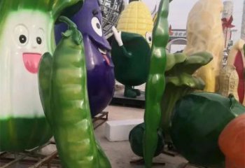 抽象豆角雕塑 店門口彩繪雕塑 步行街擺件