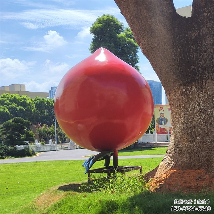 大型水蜜桃雕塑 歐式步行街水果雕塑 彩繪果蔬雕塑 大型水蜜桃雕塑 歐式步行街水果雕塑 彩繪果蔬雕塑