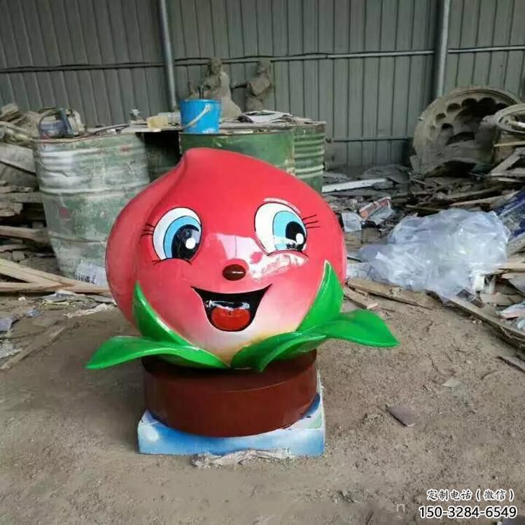 戶外水蜜桃雕塑 噴漆果蔬雕塑 燈光水果雕塑 戶外水蜜桃雕塑 噴漆果蔬雕塑 燈光水果雕塑