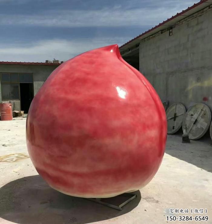 酒店水蜜桃雕塑 庭院仿真雕塑 彩繪小品 酒店水蜜桃雕塑 庭院仿真雕塑 彩繪小品