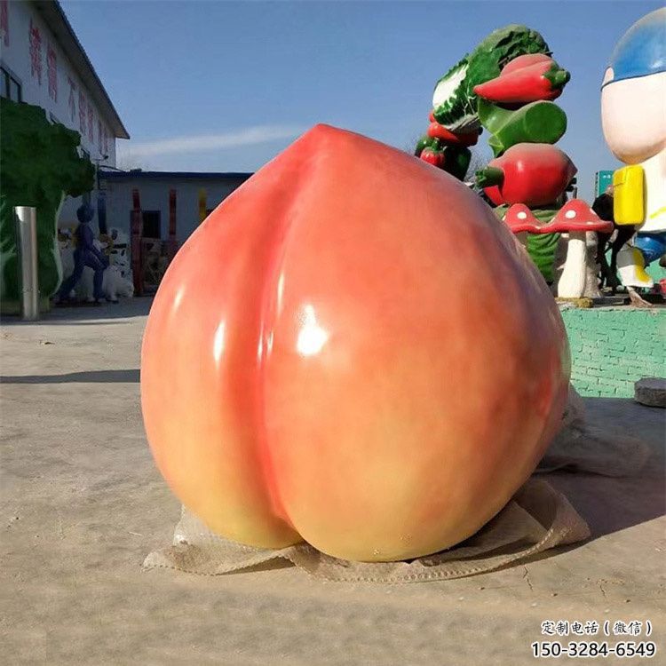 室內水蜜桃雕塑 仿真景觀水果雕塑 大型果蔬雕塑 室內水蜜桃雕塑 仿真景觀水果雕塑 大型果蔬雕塑
