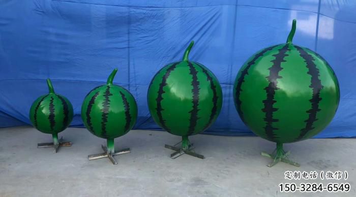 戶外西瓜雕塑 噴漆果蔬雕塑 燈光水果雕塑 戶外西瓜雕塑 噴漆果蔬雕塑 燈光水果雕塑