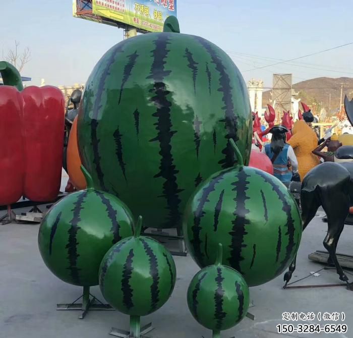 街道西瓜雕塑 現代景觀水果雕塑 彩繪果蔬雕塑 街道西瓜雕塑 現代景觀水果雕塑 彩繪果蔬雕塑