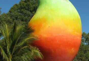 街道芒果雕塑 現代景觀水果雕塑 彩繪果蔬雕塑