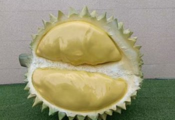 公園榴蓮雕塑 鏡面公園果蔬雕塑 景觀場水果雕塑