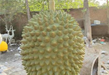 街頭榴蓮雕塑 大型別墅區果蔬雕塑 鋼管水果雕塑