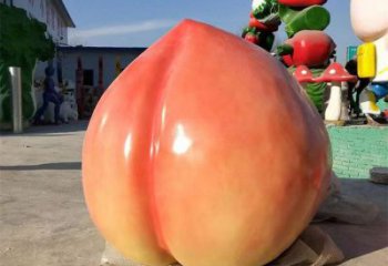 室內(nèi)水蜜桃雕塑 仿真景觀水果雕塑 大型果蔬雕塑