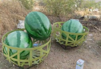 店門口西瓜雕塑 創意景觀雕塑 仿真擺件