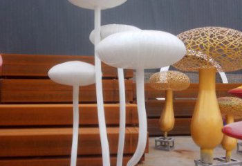 公園蘑菇雕塑 酒店門口雕塑 彩繪擺件