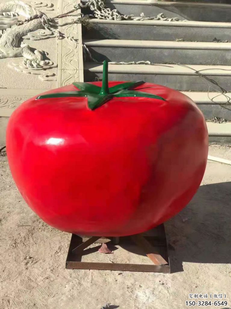 抽象番茄雕塑 店門口彩繪雕塑 步行街擺件 抽象番茄雕塑 店門口彩繪雕塑 步行街擺件