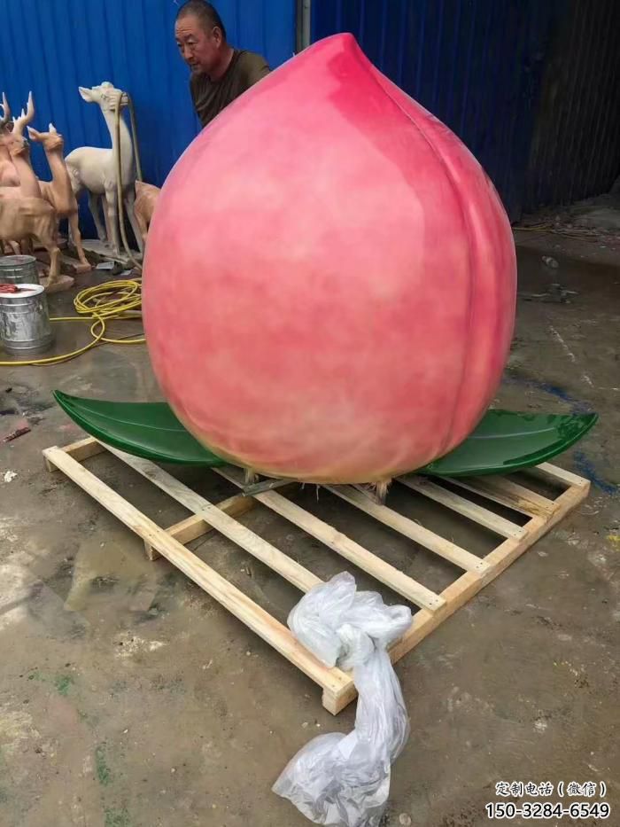 仿真桃子雕塑 店門口園林雕塑 水果小品 仿真桃子雕塑 店門口園林雕塑 水果小品