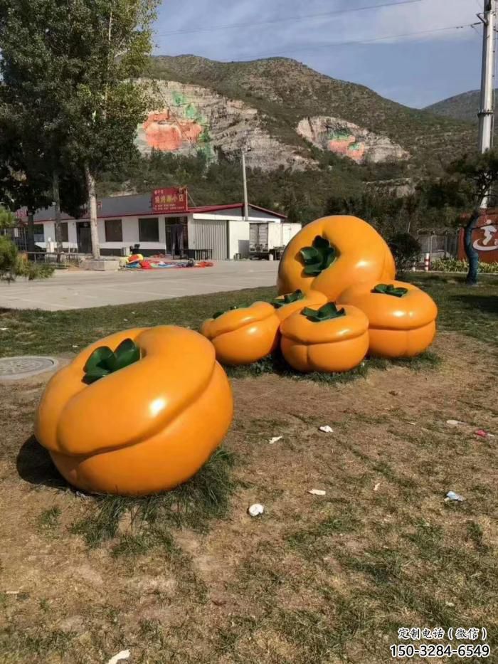 仿真柿子雕塑 店門口園林雕塑 水果小品 仿真柿子雕塑 店門口園林雕塑 水果小品