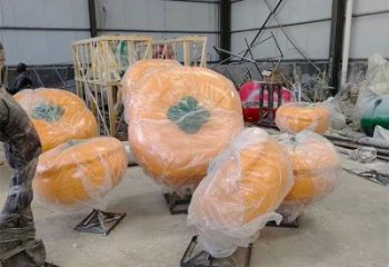 大型柿子雕塑 歐式步行街水果雕塑 彩繪果蔬雕塑