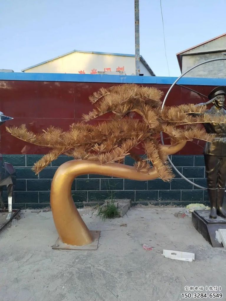 戶外松樹(shù)雕塑 噴漆大樹(shù)雕塑 燈光植物雕塑 戶外松樹(shù)雕塑 噴漆大樹(shù)雕塑 燈光植物雕塑