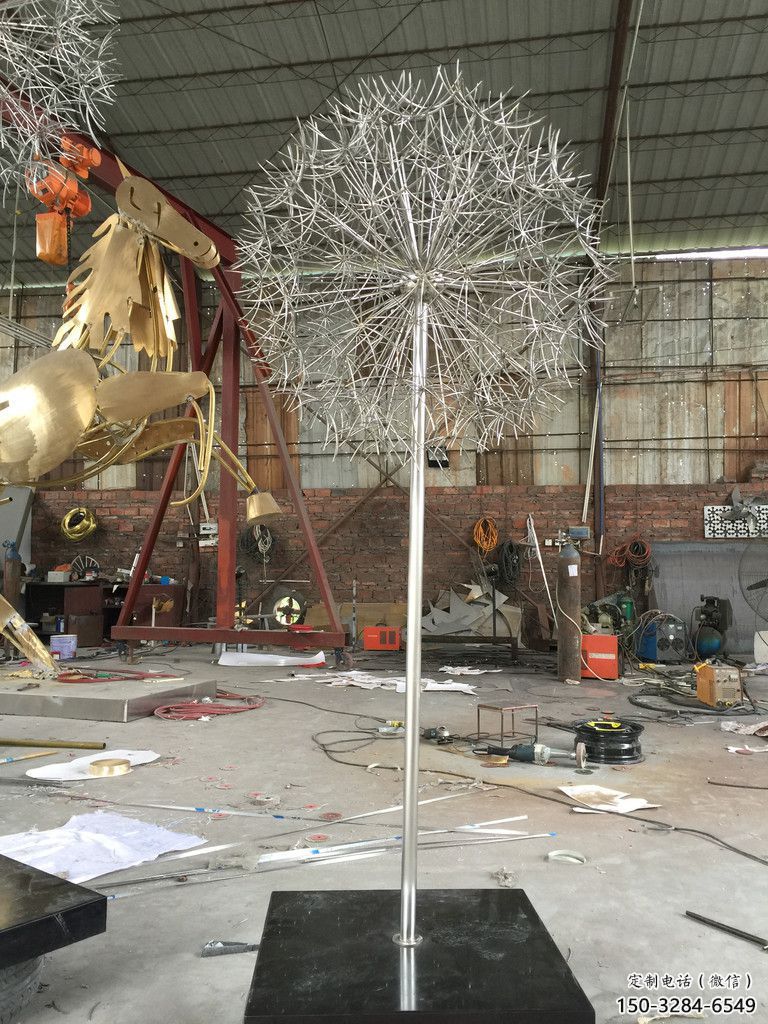 公園蒲公英雕塑 戶外花卉雕塑 抽象植物雕塑 公園蒲公英雕塑 戶外花卉雕塑 抽象植物雕塑