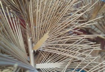 廣場(chǎng)松樹雕塑 抽象大樹雕塑 烤漆植物雕塑