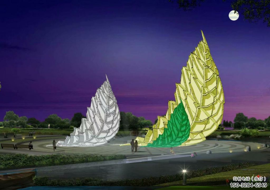 大型樹葉雕塑 歐式步行街植物雕塑 彩繪花卉雕塑 大型樹葉雕塑 歐式步行街植物雕塑 彩繪花卉雕塑