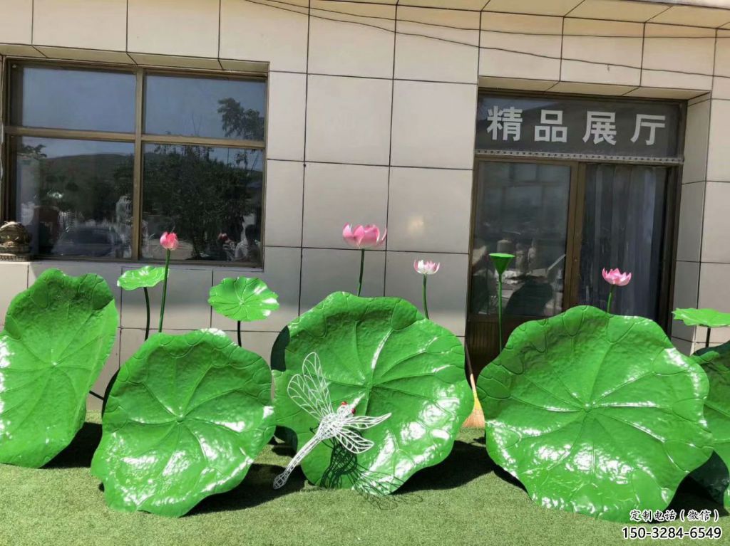 大型荷葉雕塑 歐式步行街花卉雕塑 彩繪植物雕塑 大型荷葉雕塑 歐式步行街花卉雕塑 彩繪植物雕塑